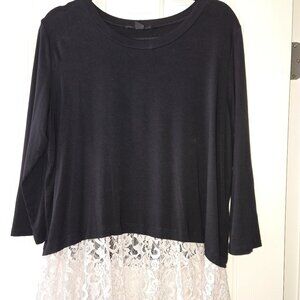Karen Kane Sweater/Lace Top